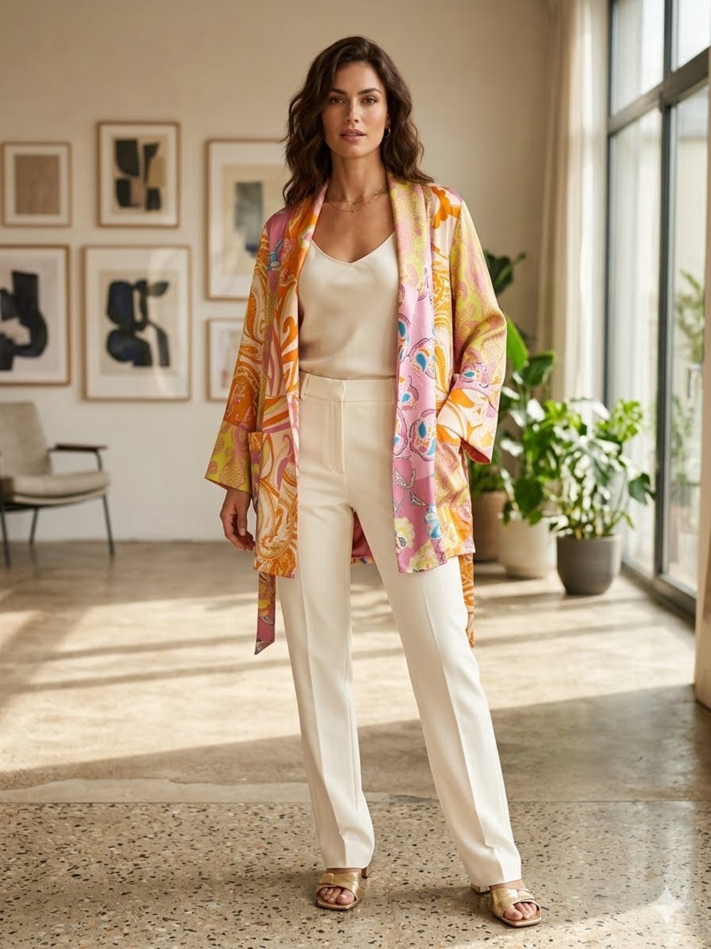 Designer HERZEN'S ANGELEGENHEIT Silk Kimono